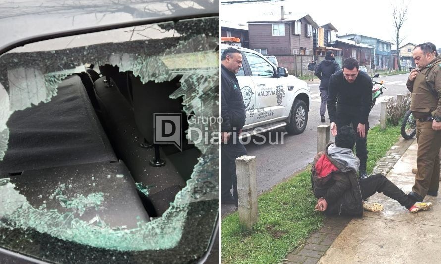 Cae delincuente que rompía vidrios de vehículos estacionados en Valdivia 