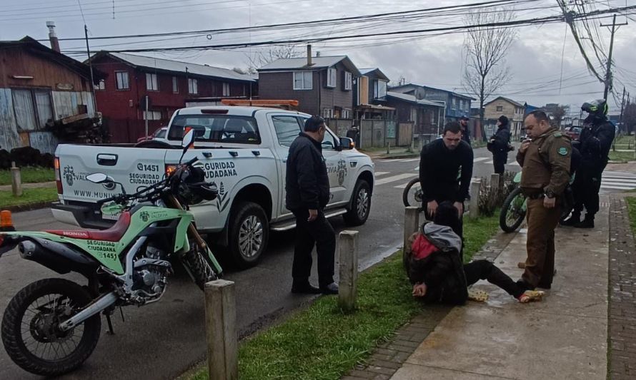 Preso quedó sujeto sorprendido robando en vehículos estacionados en Valdivia