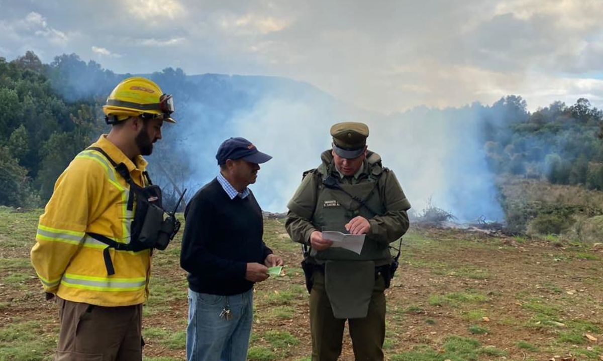 Conaf inició calendario de quemas agrícolas 2024 en Los Ríos