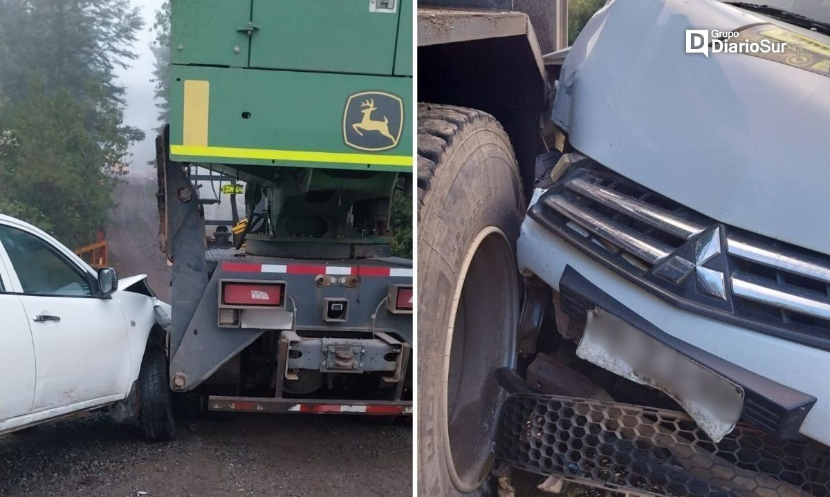 Conductor denuncia que camión forestal lo impactó y arrastró varios metros