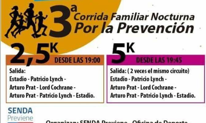 3era Corrida Familiar por la Prevención en Río Bueno 