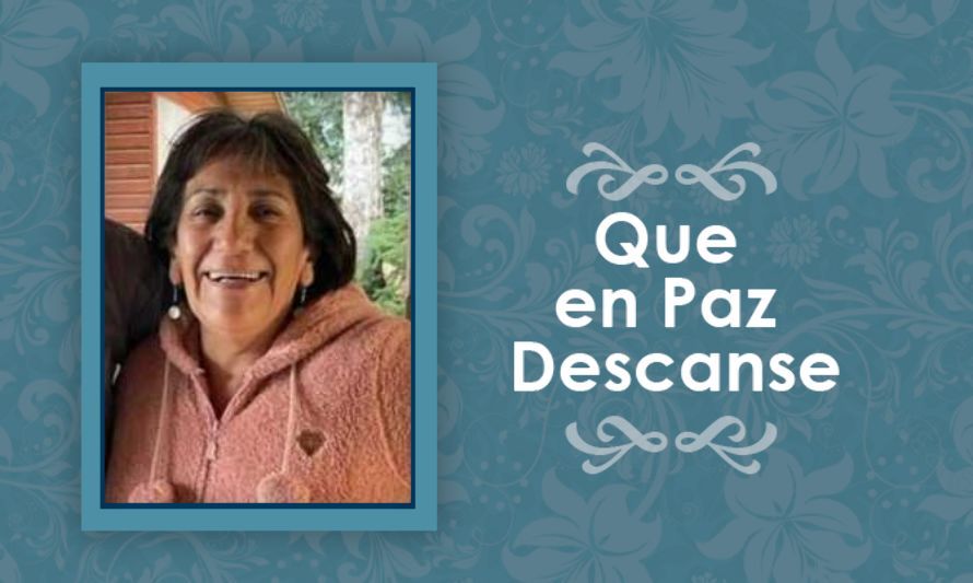 Falleció Patricia del Carmen Vejar Pafian  (Q.E.P.D)