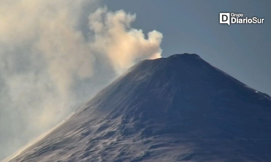 Sinapred estableció un perímetro de seguridad desde el cráter activo del volcán Villarrica