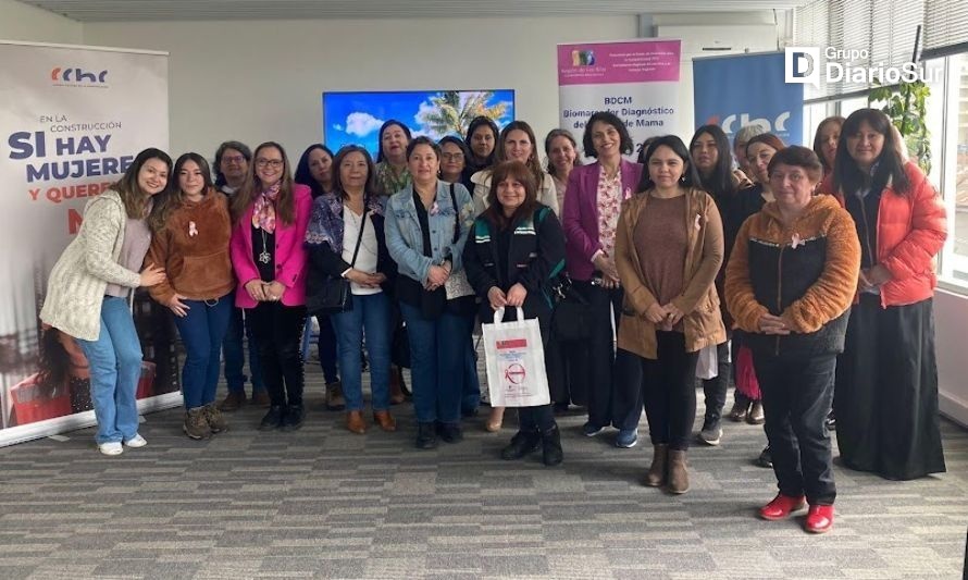 Valdivia: mujeres del área construcción participaron en charla sobre cáncer de mama