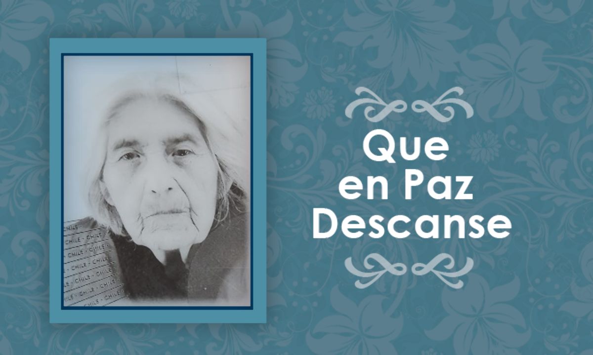 Falleció María Hipólita Epuyao Lorca  (Q.E.P.D)