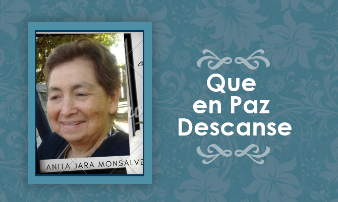 Falleció Anita Morelia Jara Monsalve (Q.E.P.D) 